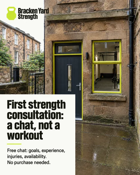 Bracken Yard Strength, personal training studio in Glasgow: First strength consultation: a chat, not a workout