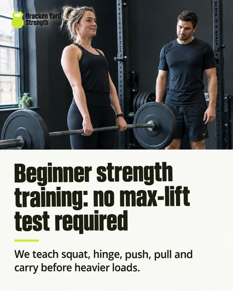 Bracken Yard Strength, personal training studio in Glasgow: Beginner strength training: no max-lift test required