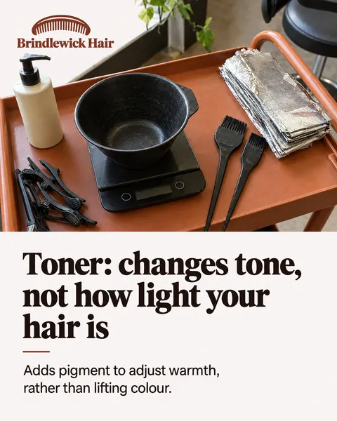 Brindlewick Hair, independent hair salon in Manchester: Toner: changes tone, not how light your hair is