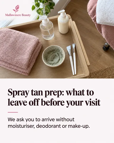 Mallowmere Beauty, beauty salon in Bristol: Spray tan prep: what to leave off before your visit