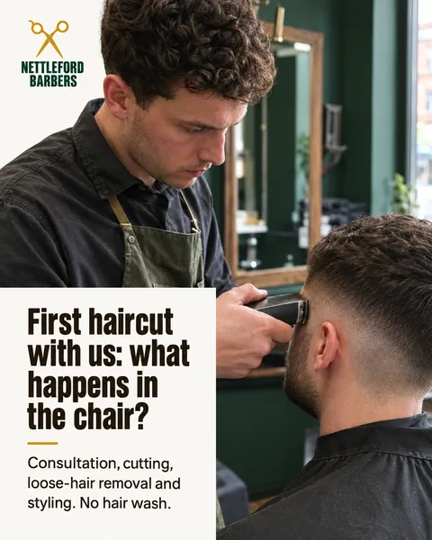 Nettleford Barbers, traditional barbershop in Leeds: First haircut with us: what happens in the chair?