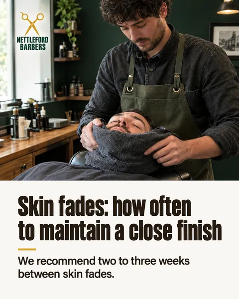 Nettleford Barbers, traditional barbershop in Leeds: Skin fades: how often to maintain a close finish